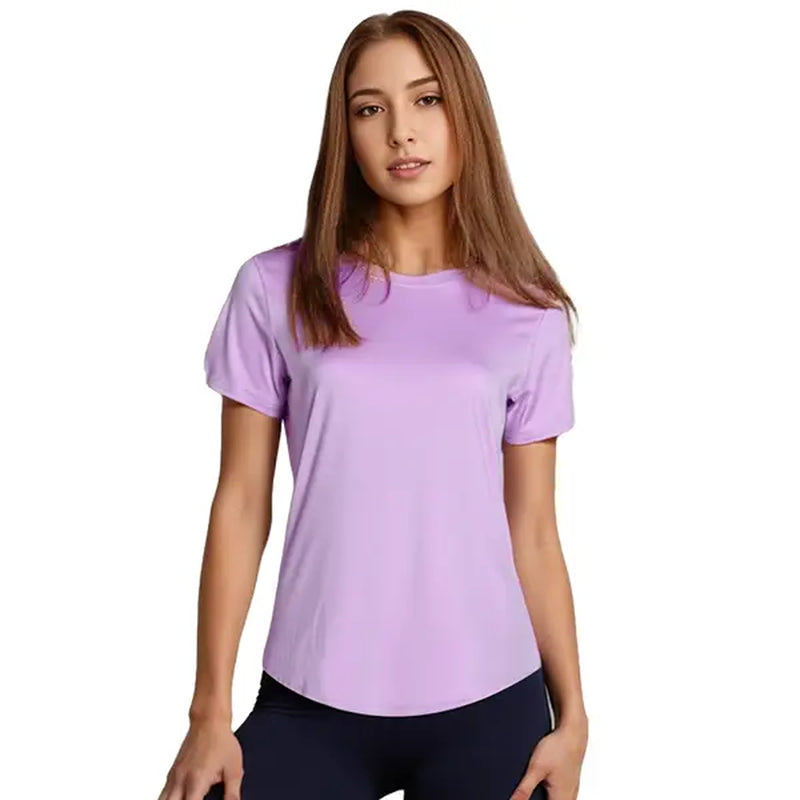 Transform Your Fitness Routine with the Timeoff 4-Piece Women's Sports Tee Set - Slim Fit Round Neck Gym Shirts Perfect for Yoga and Workouts