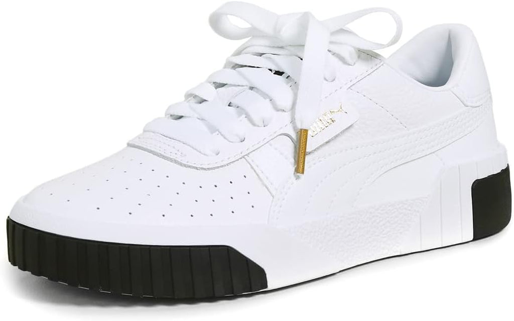 Womens White Cali Lace-Up Casual Sneakers - Stylish Comfort for Everyday Wear
