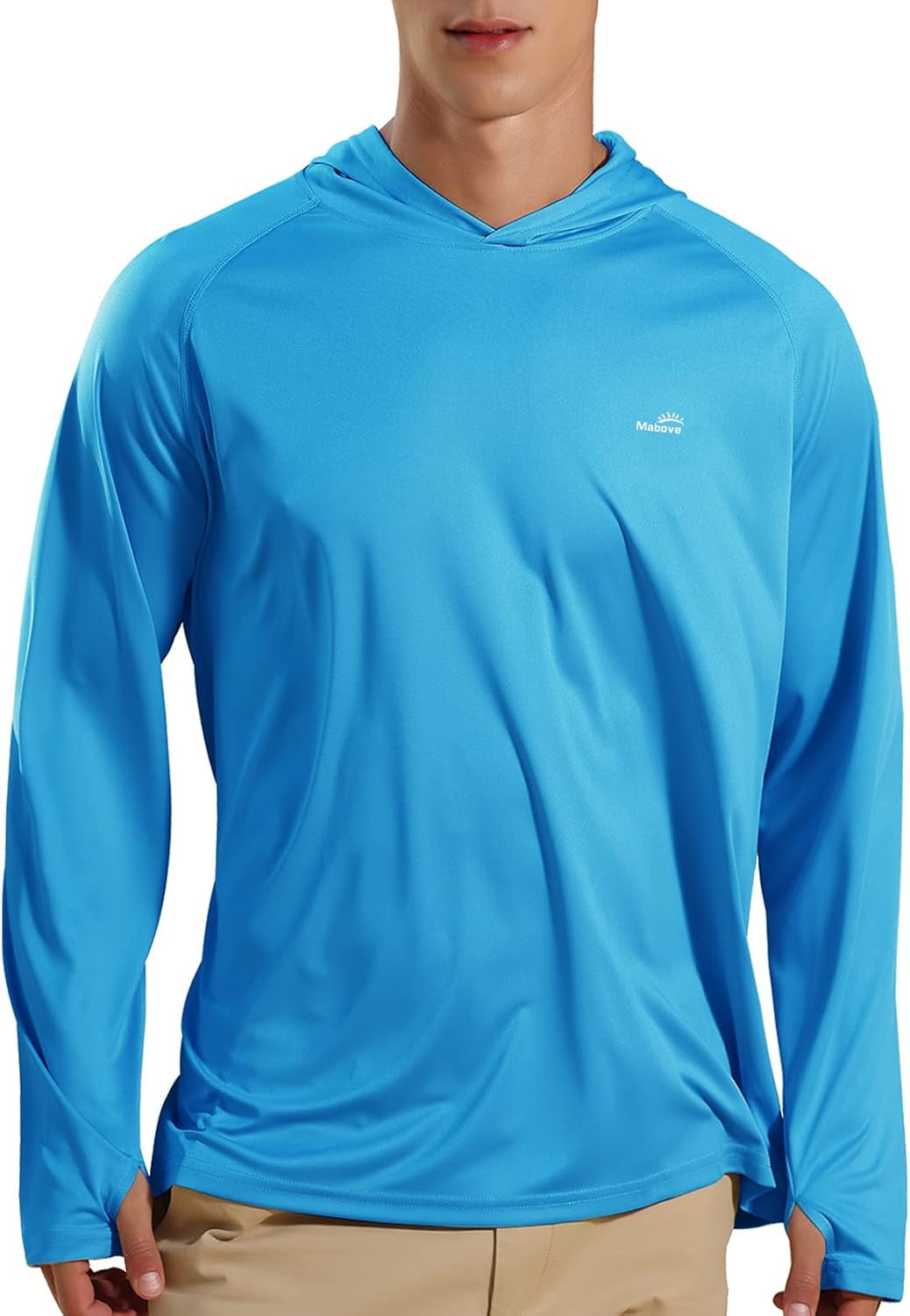 Men's UPF 50+ Long Sleeve Sun Protection Hoodie - Ultimate UV Rash Guard for Hiking, Fishing & Swimming