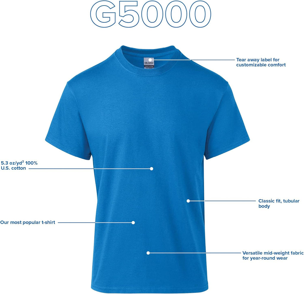Premium Heavy Cotton T-Shirt Multipack for Adults - Style G5000