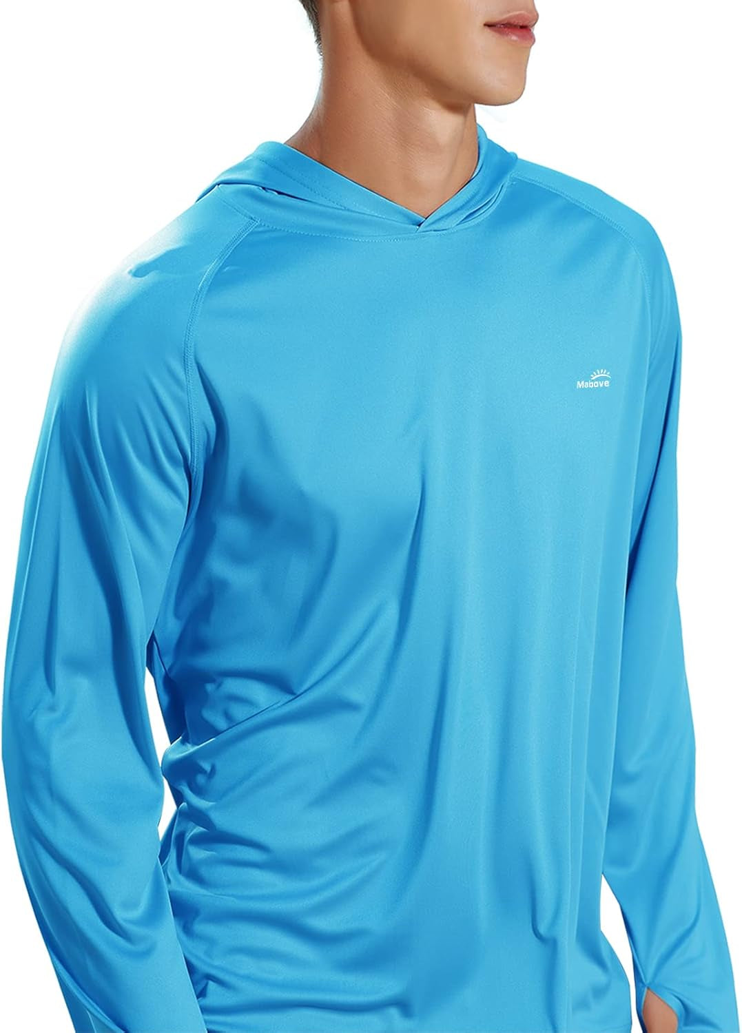 Men's UPF 50+ Long Sleeve Sun Protection Hoodie - Ultimate UV Rash Guard for Hiking, Fishing & Swimming