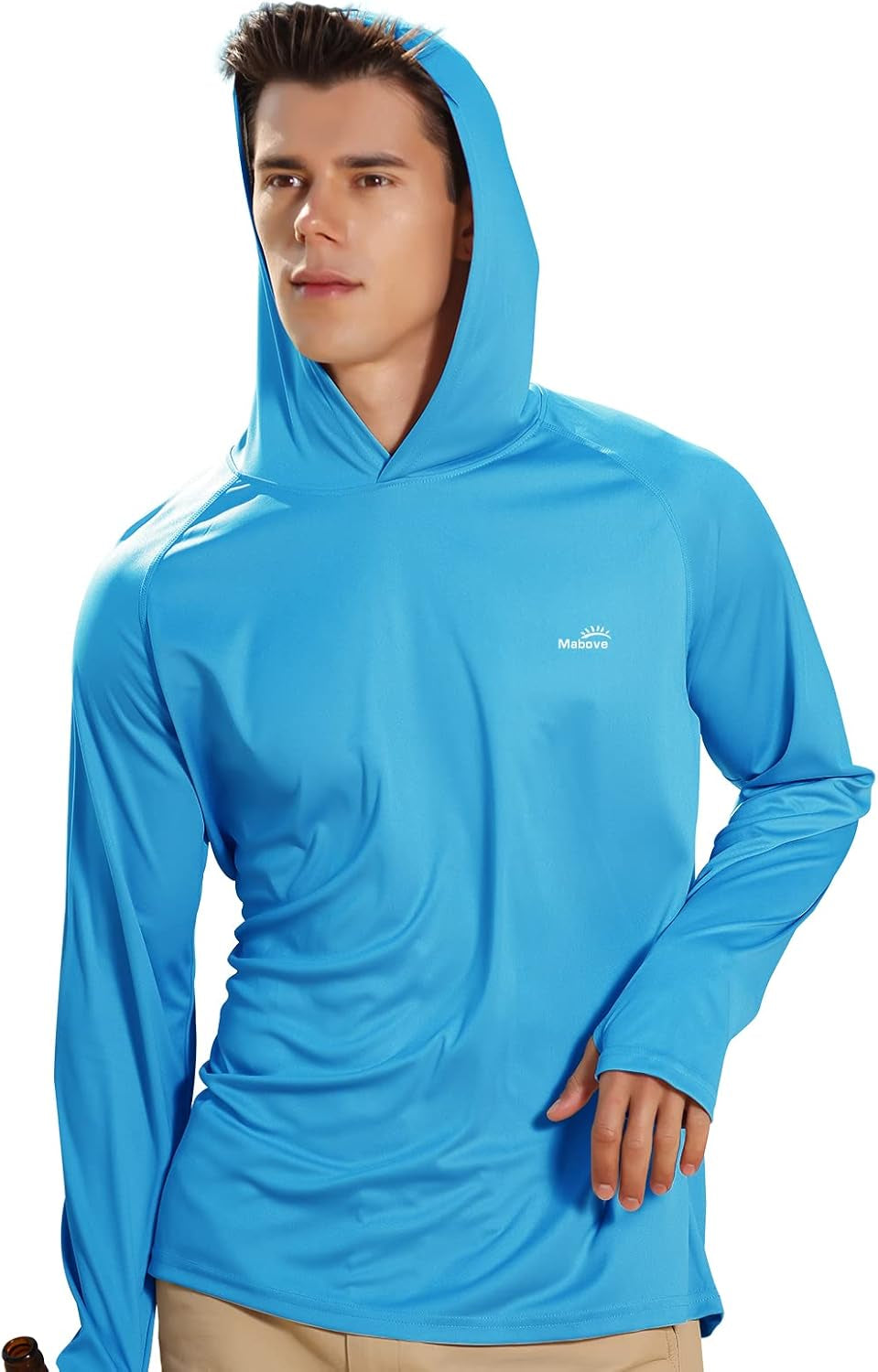 Men's UPF 50+ Long Sleeve Sun Protection Hoodie - Ultimate UV Rash Guard for Hiking, Fishing & Swimming
