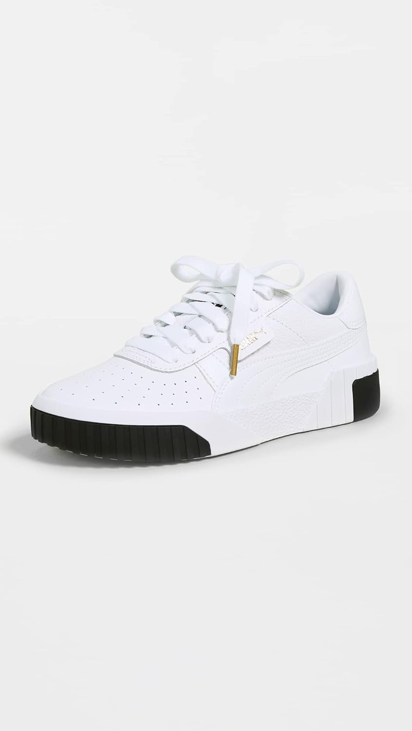Womens White Cali Lace-Up Casual Sneakers - Stylish Comfort for Everyday Wear
