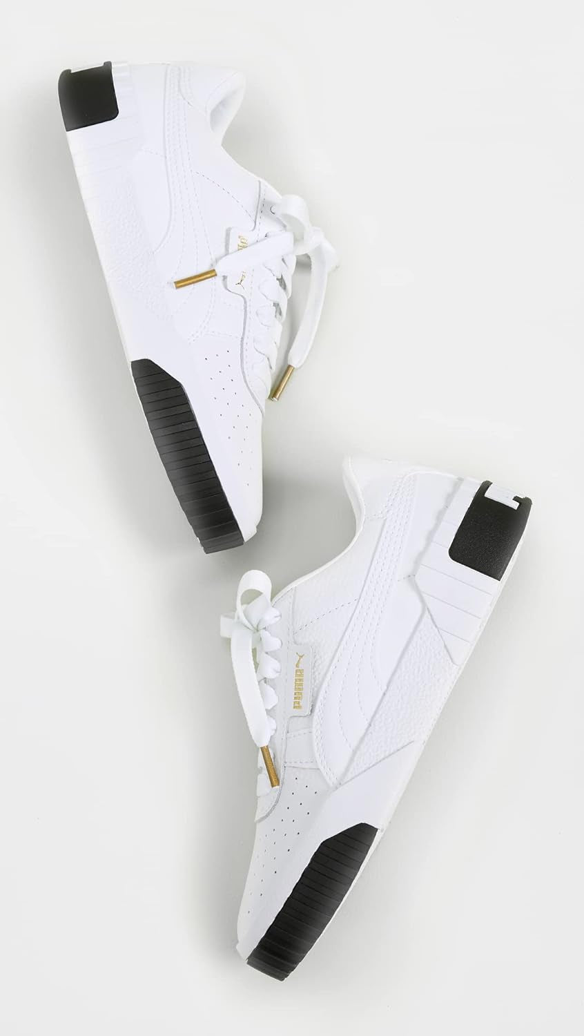 Womens White Cali Lace-Up Casual Sneakers - Stylish Comfort for Everyday Wear